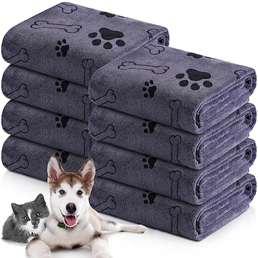 8 Pcs Dog Towels for Drying Do - đánh giá và giá Pet Supplies In Bulk